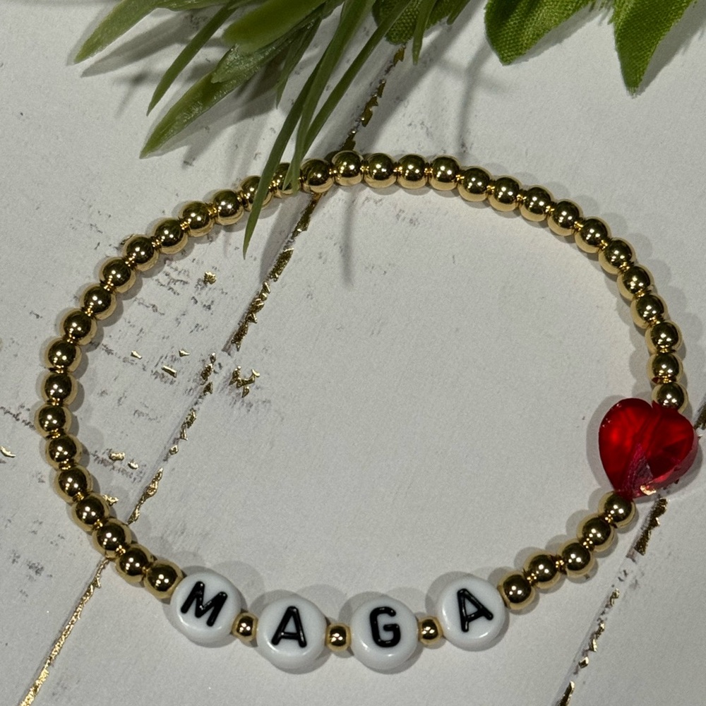 14K Gold/Silver Plated MAGA Bracelet